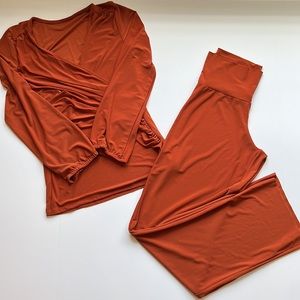 Set of Blouse and Pants, Rustic Orange, Size S